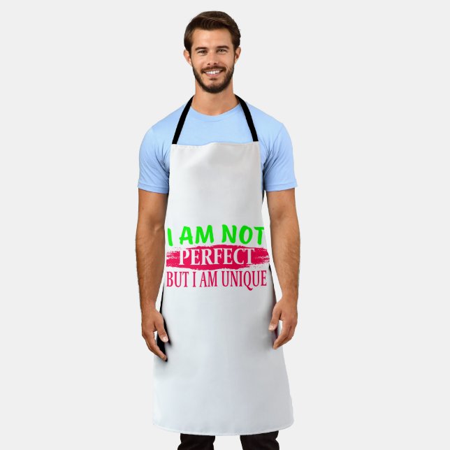 Delantal No soy perfecto, pero soy único (Gastado)