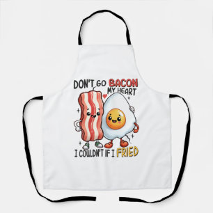 Delantal No te vayas tocino mi corazón