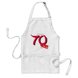 Delantal No tengo 70. Soy 69.99 Bubble Text