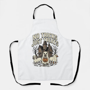 Delantal No Trucos Solo Trucos Halloween Dachshund Fantasma