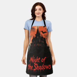 Delantal Noche de las sombras - Diseño de casa retro embruj
