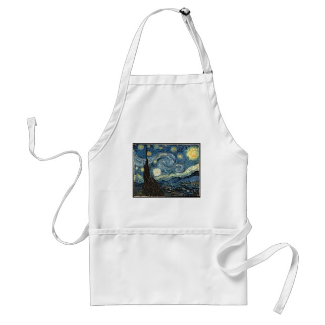 Delantal Noche estrellada de Vincent Van Gogh (Frente)