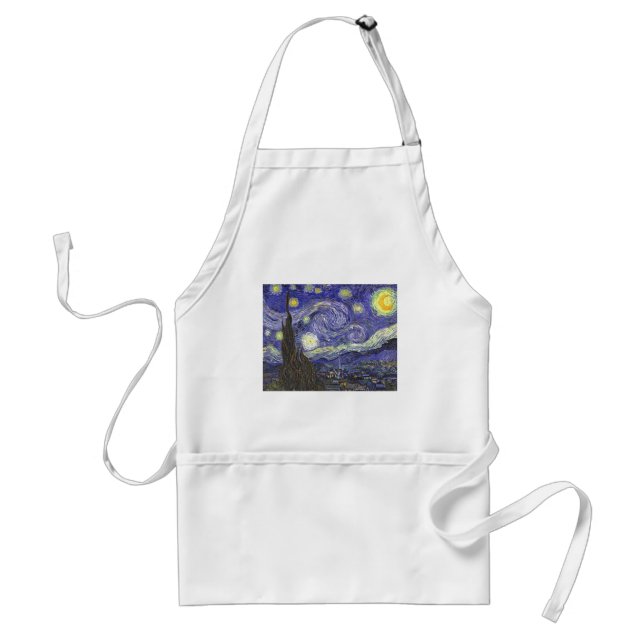 Delantal Noche estrellada de Vincent van Gogh (Frente)