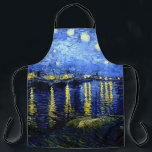 Delantal Noche estrellada sobre el Ródano por Van Gogh<br><div class="desc">Noche estrellada sobre el Ródano,  famosa pintura de Vincent van GoghA</div>