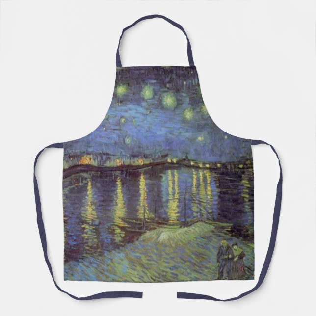 Delantal Noche Van Gogh Starry Sobre Rhone (Anverso)