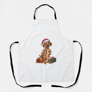Delantal Noches iluminando Santa Hat Thai Ridgeback Dog Nav