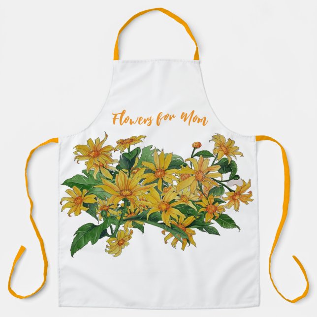 Delantal Nombrado Naranja Daisy Apron (Anverso)