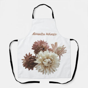 Delantal Nombran Bonito de flores de pino y malva