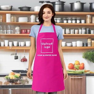 Delantal Nombre comercial y logotipo Apron rosa