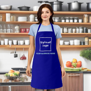 Delantal Nombre comercial y logotipo azul Apron