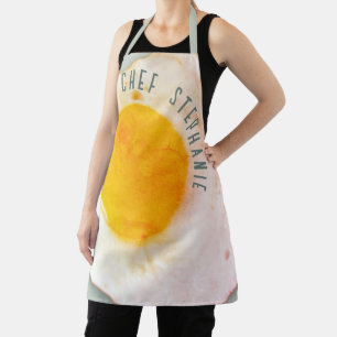 Delantal Nombre de Chef Personalizado Divertido Retro Comid