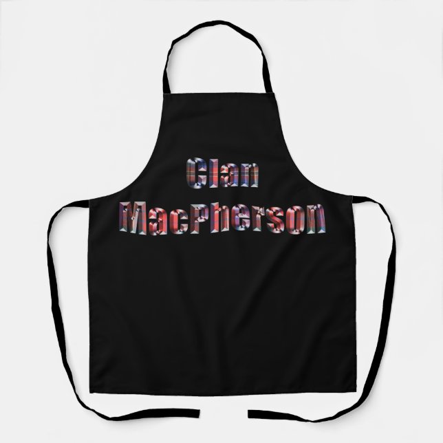 Delantal Nombre de Clan Macpherson Tartan, Apron de impresi (Anverso)