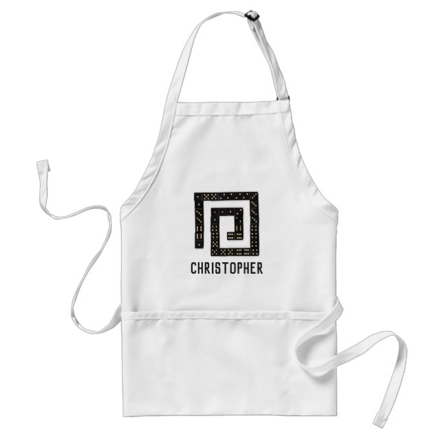 Delantal Nombre de espiral de Domino Apron (Frente)