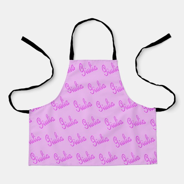Delantal Nombre de Giulia Mosaico Rosa, Apron (Anverso)