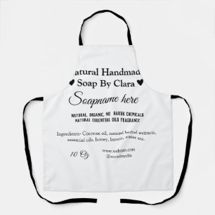 Delantal nombre de jabón peso ingredientes del sitio web de