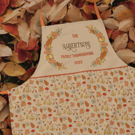 Delantal Nombre de la familia Hojas de Caída del Día de Acc