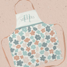 Nombre de la familia Monograma de impresión floral