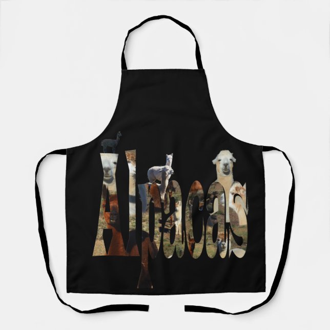Delantal Nombre de la imagen de Alpaca, Apron de impresión  (Anverso)