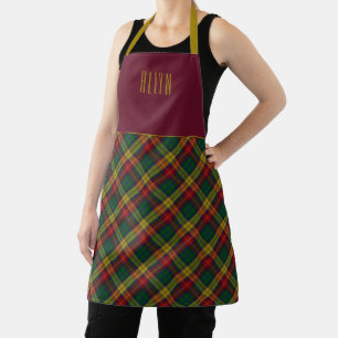 Delantal Nombre de la placa del chef Clan Buchanan Tartan