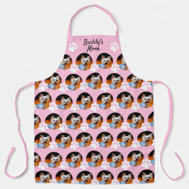Delantal Nombre de patrón de foto de Mascota Perro Pink w P