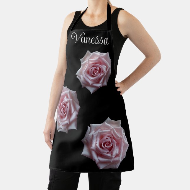 Delantal Nombre de personalizable Vanessa bonito rosa boho (in situ)