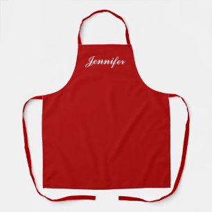Delantal Nombre de script rojo personalizado Cocina femenin