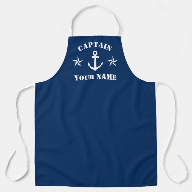Delantal Nombre del capitán icono azul marino azul marino B (Anverso)