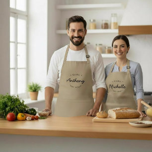 Delantal Nombre del chef año establecido personalizado