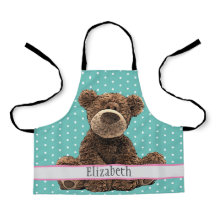 Nombre del oso marrón lindo Niños Patrón animal Az