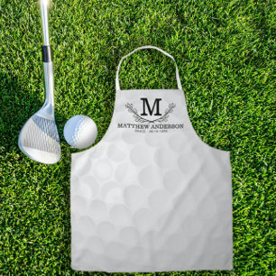 Delantal Nombre del patrón de bola de golf personalizado Mo