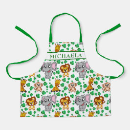Delantal Nombre del patrón de jungla Personalizado de anima