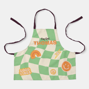 Delantal Nombre del Personalizable del tablero de ajedrez d