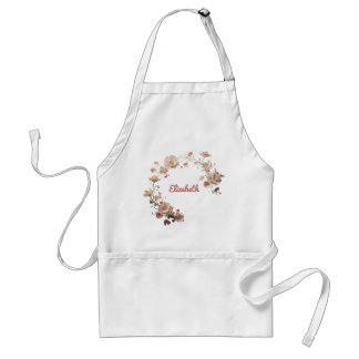 Delantal Nombre floral personalizado Apron