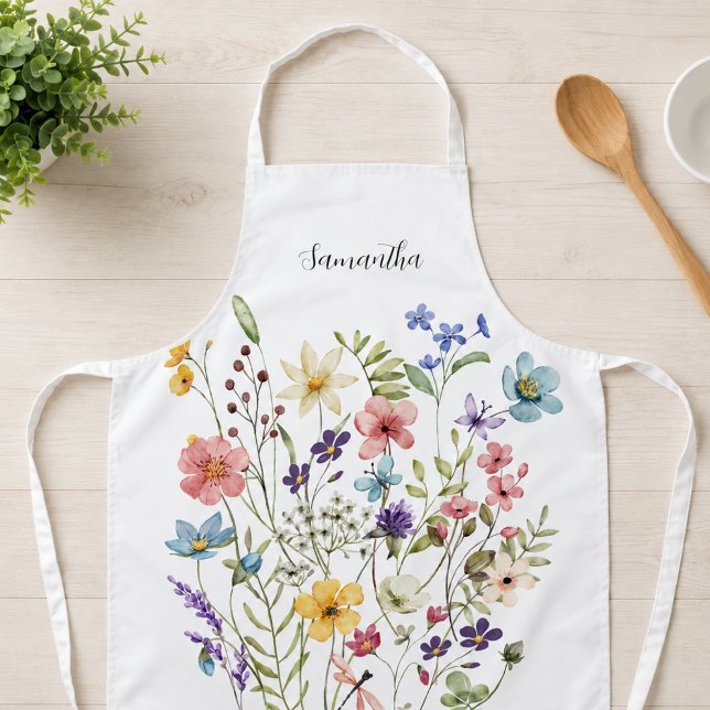 Delantal Nombre floral rosa (Subido por el creador)