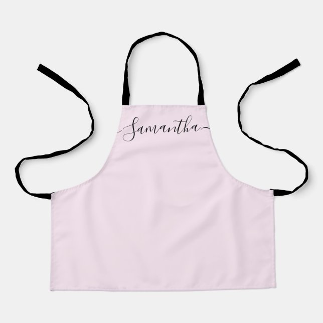 Delantal Nombre Moda simple nombre guión elegante (Anverso)