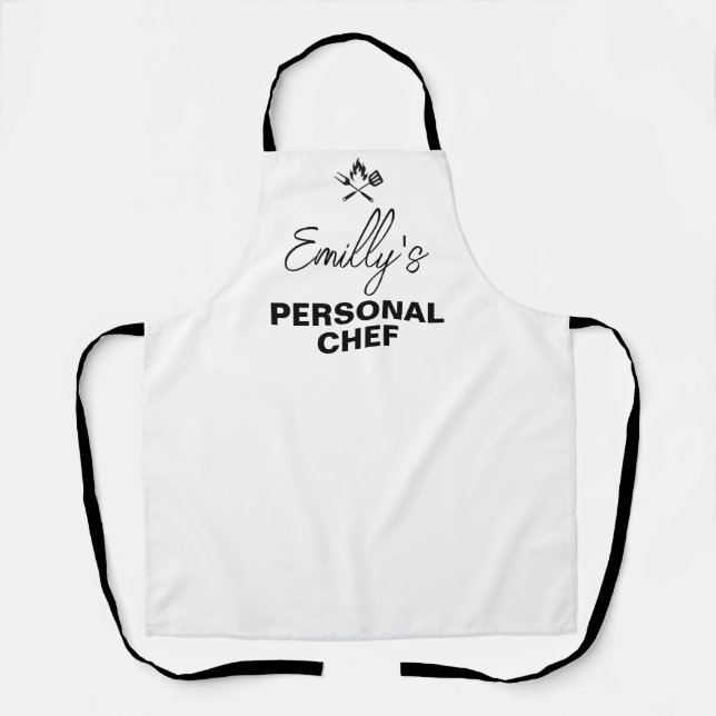 Delantal NOMBRE Personal Chef - Divertido Día de San Valent (Anverso)