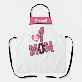 Delantal Nombre personal Mamá Número Uno Chef Baker Gift