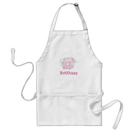 Delantal Nombre personalizado Apron, flor de margarita de f