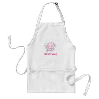 Delantal Nombre personalizado Apron, flor de margarita de f
