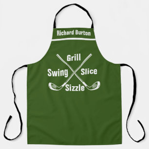 Delantal Nombre personalizado Apron Golf: Funny Golfer Chef