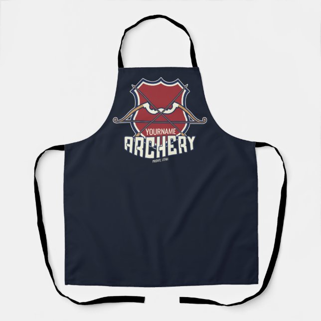 Delantal NOMBRE Personalizado Archery Sports Flecha de arco (Anverso)