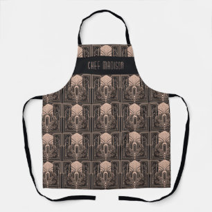 Delantal Nombre personalizado Art Deco