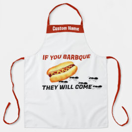 Delantal Nombre Personalizado BBQ Apron Si Usted BBQ Van A 