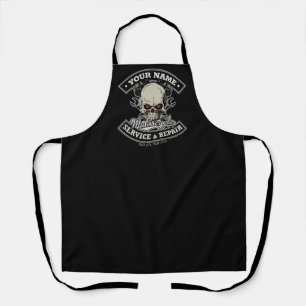 Delantal NOMBRE Personalizado Biker Mechanic Skull Motorcyc
