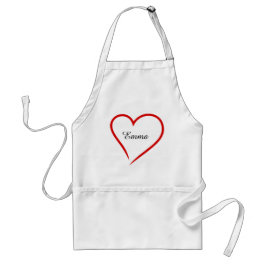 Delantal Nombre personalizado con corazón: regalo perfecto 