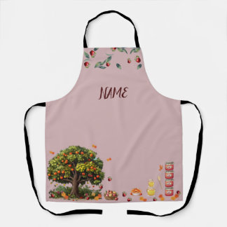 Delantal Nombre personalizado de Apple Orchard en todo el d