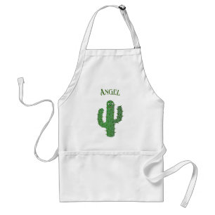 Delantal Nombre personalizado de Cactus Happy Day of the De
