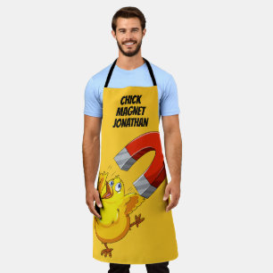 Delantal Nombre personalizado de Chick Magnet