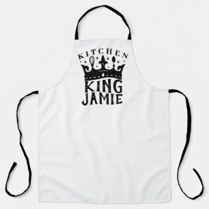 Delantal nombre personalizado de la cita king de cocina