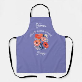 Delantal Nombre personalizado de la flor de nacimiento de a